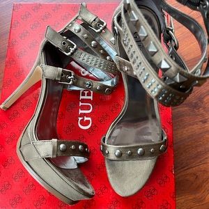 Guess dark green satin with studs